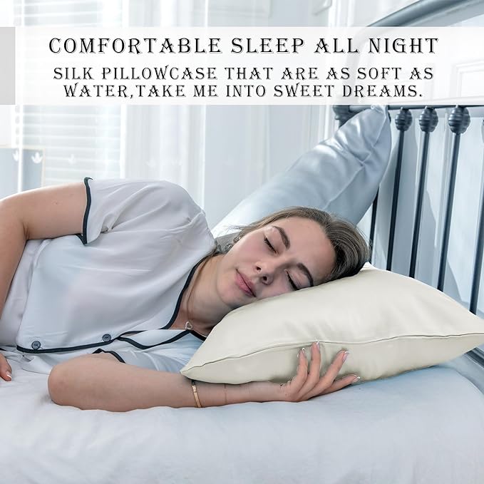 Silk Pillow Cases 2 Pack, Soft Breathable and Sliky Queen Size Pillow Cases Set - Image 6