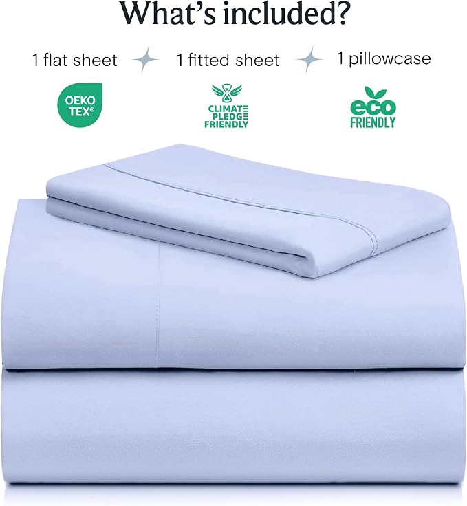 LuxClub 3 PC Twin Sheet Set, Deep Pockets Wrinkle Free Cooling Bed Sheets Hotel - Image 2
