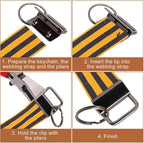 Key Fob Hardware Set, Key Lanyard, Keychain Making Kit Crafts DIY Supplies - Image 3