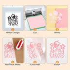 HTVRONT Baby Pink Heat Transfer Vinyl, 13 Pack | Pink Iron on Vinyl Sheets - Image 3