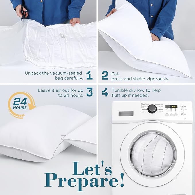 viewstar Bed Pillows Queen Sizes Set of 2, Hotel Quality Cooling Down - Image 8