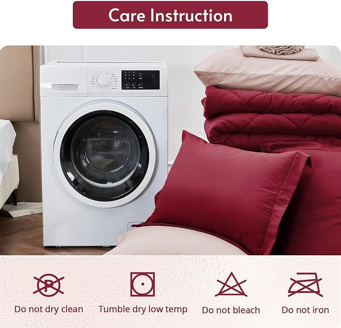 MUXHOMO 7 Pieces King Comforter Set, Reversible Bed in a Bag King Size - Image 9