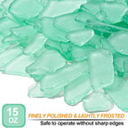 Keedolla Tumbled Sea Glass for Crafts - 15 OZ Flat Frosted Seaglass Pieces for - Image 2