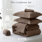 JOLLYVOGUE Queen Comforter Set, Ultra-Soft Bed in a Bag Queen Size 7 Pieces - Image 5