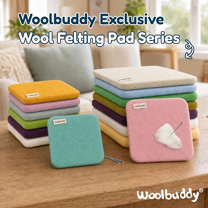 Woolbuddy Wool Felting Pad 10 x 10 x 1.5 Inch, Durable Needle Felting Mat - Image 6