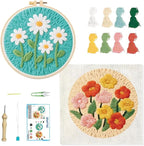 BEUNITONE 2PCS Flower Punch Needle Kit by BEUNITONE