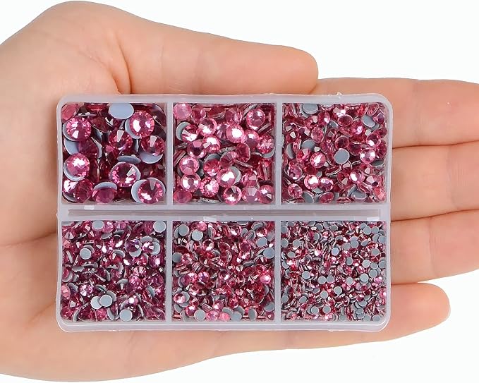 4000Pcs Mixed Size Hot Fix Round Crystals Gems Glass Stones Hotfix Flat Back - Image 6