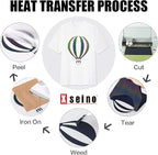 XSEINO Transfer Vinyl Roll, Iron on Vinyl Roll - Image 3