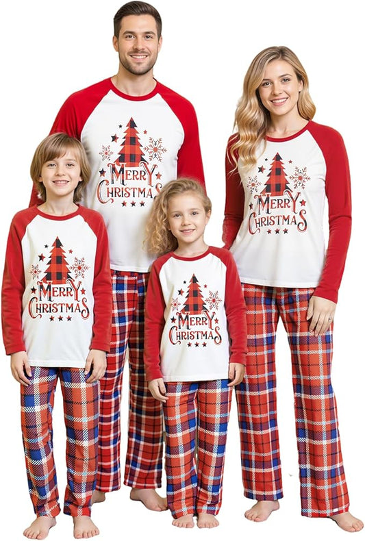 Awoscut Family Christmas Pajamas Matching Pajamas for Family, Xmas PJs Sets Holiday Sleepwear