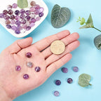 FASHEWELRY 50Pcs Natural Amethyst Cabochons Flat Back Gemstone Cabochons Half - Image 3