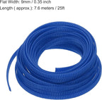 uxcell PET Expandable Sleeving 25ft 1/4" Blue Cable Management Sleeve Cord - Image 3