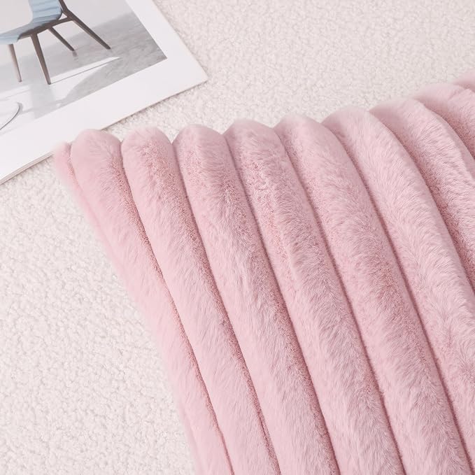 Pallene Faux Fur Plush Throw Pillow Covers 22x22 Set of 2, Luxury Soft Fluffy - Image 8