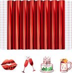 Tintnut Holographic Permanent Vinyl 8 Sheets 12x12in Red Adhesive Vinyl | Solid by Tintnut