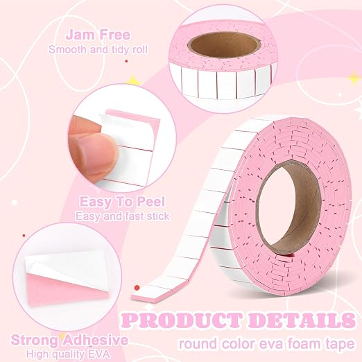 168 Pcs Foam Tape Craft Double Sided Precut 3/4 X 1/2 Inch 3D Adhesive Foam - Image 3