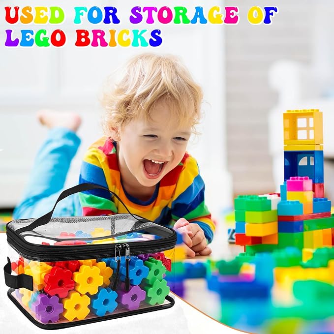 8 Packs Toy Storage Bags, Reusable Clear PVC Board Game Storage, Toy Storage - Image 4