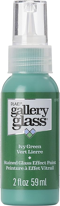 Gallery Glass, Ivy Green Stained Glass 2 fl oz Brilliant Smooth Finish Paint by GalleryGlass