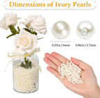 anezus Pearl Beads for Craft, 6 mm Small Sew on Pearl Beads - Image 3