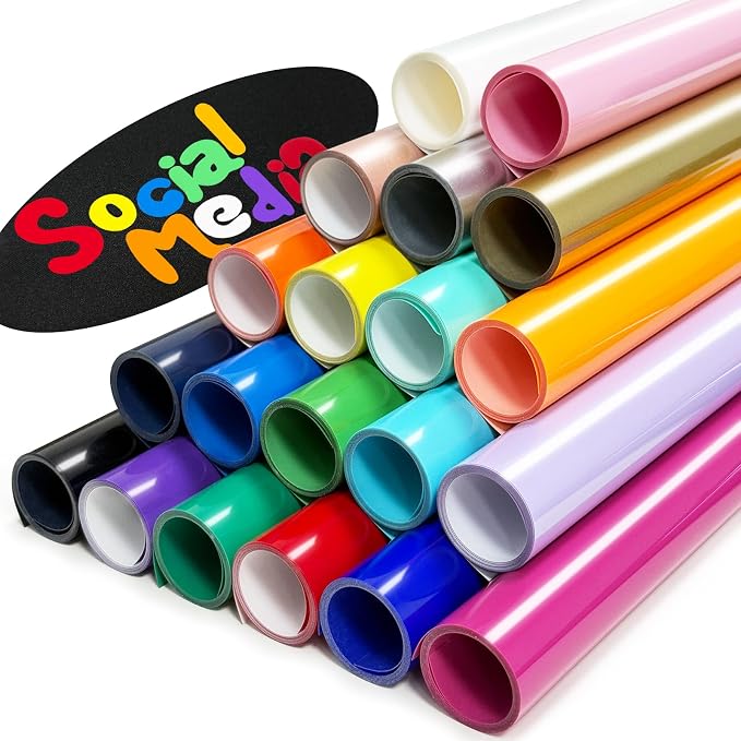 DUEUIOE HTV Heat Transfer Vinyl Bundle 20 Pack by Unknown