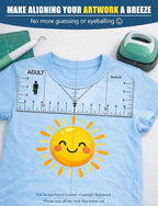 Vowlove T-Shirt Ruler for Precise Alignment, Center & Left Chest Placement Tool - Image 2
