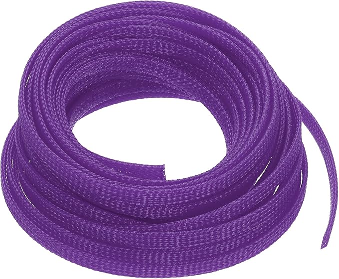 uxcell PET Expandable Sleeving 25ft 1/4" Purple Cable Management Sleeve Cord by uxcell