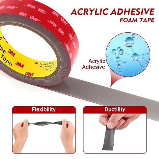 3M Double Sided Tape Heavy Duty 1" x 15.4Ft 2 Pack - Image 7
