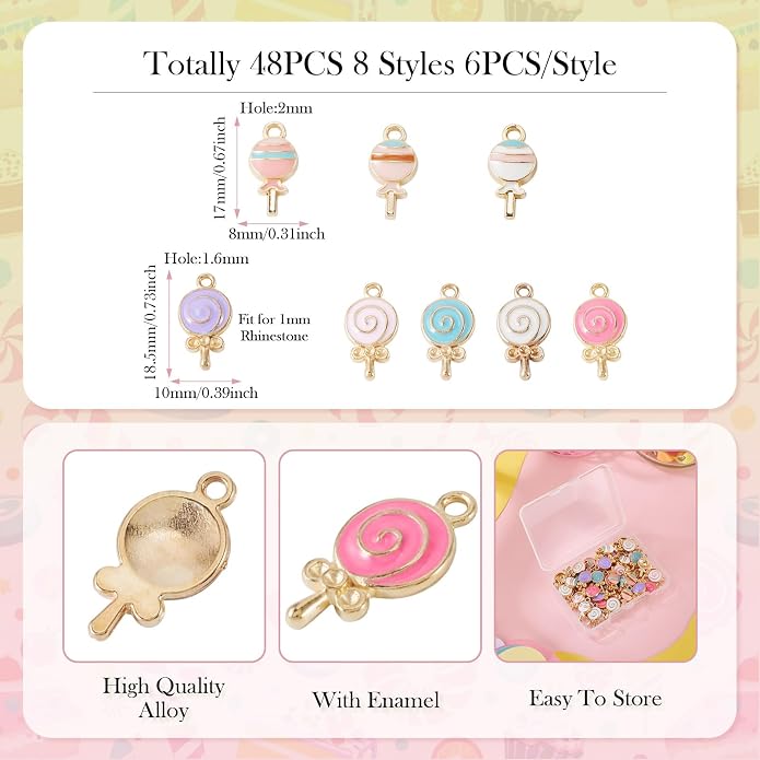 Enamel Food Charms Cute Assorted Food Pendants Sweet Dessert Charms - Image 2
