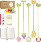 WaldyWop Crochet Kit for Beginners: 5 PCS Fruit Bookmarks Crochet Kits w/ 40% by WaldyWop