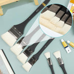 EORTA Flat Art Paint Brushes Set Assorted Size Nylon Painting Brushes - Image 3