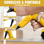 60W Cordless Hot Glue Gun for DeWalt 20V MAX Battery, Wireless Power Glue Gun - Image 2