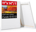 ESRICH Stretched Canvas for Painting 11x14 Inch, 2 Pack Blank Canvas -5/8 in by ESRICH