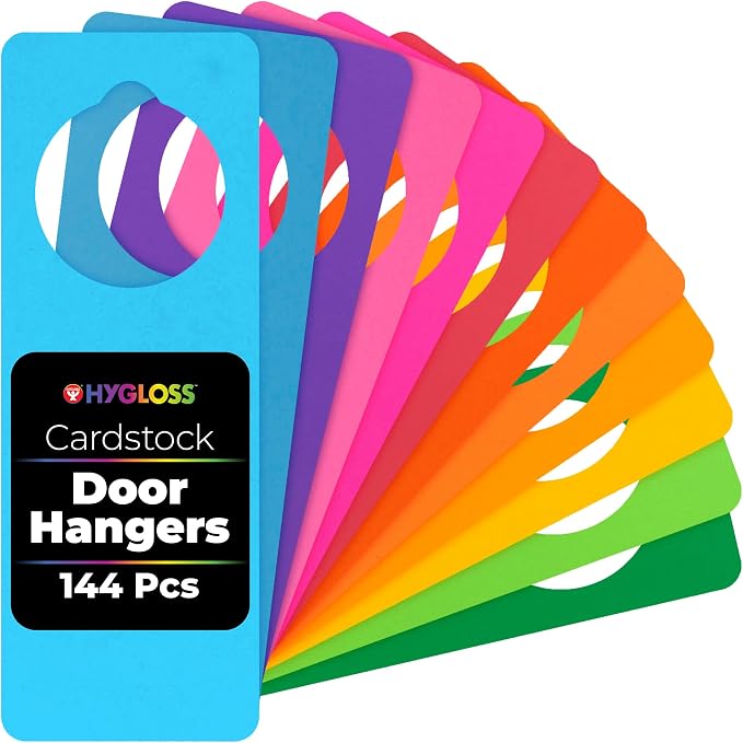 Hygloss Cardstock Door Knob Hanger Blank by HyglossProductsInc