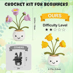 Totiro Crochet Kit for Beginners, Potted Flower Amigurumi Starter Kit, Easy DIY - Image 5