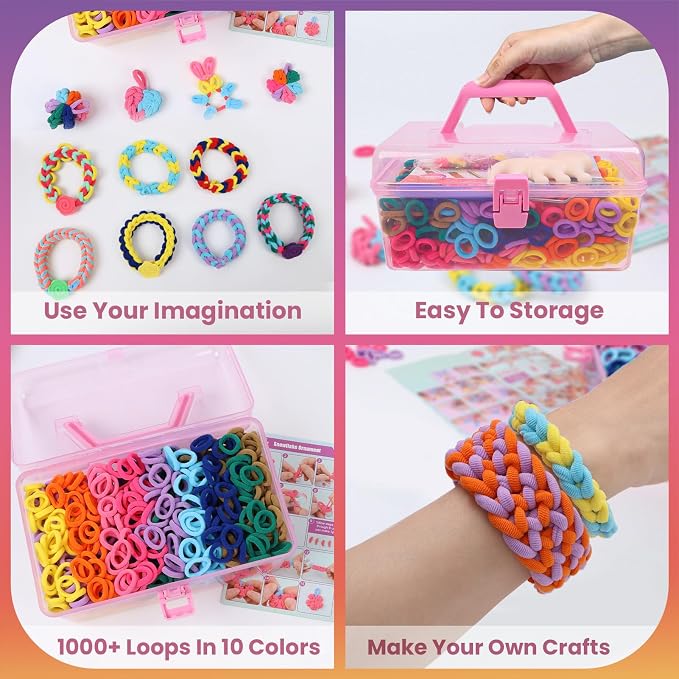DDAI Bracelet Making Kit for Girls Ages 6-12 – Arts and Crafts for Kids Weaving - Image 3