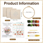 Lyksgir 3 Sets Punch Needle Kits, Flowers Punch Embroidery Kits | DIY Easy - Image 2