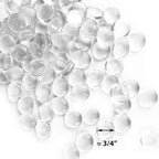 CYS EXCEL Clear Glass Gemstone Beads Vase Fillers Flat Marble Beads Multiple - Image 3