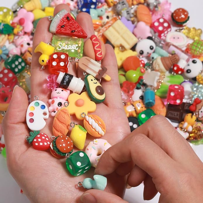 MGGFBLEY Assorted Resin Charms for DIY Bracelet & Keychain Making – Mini Candy - Image 5
