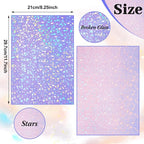Clabby 36 Sheets Holographic Sticker Paper A4 Vinyl Holographic Laminate Sheets - Image 2