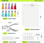 WISYOK 236Pcs Shrinky Film Kit, Shrink Plastic Sheets kit - Image 3