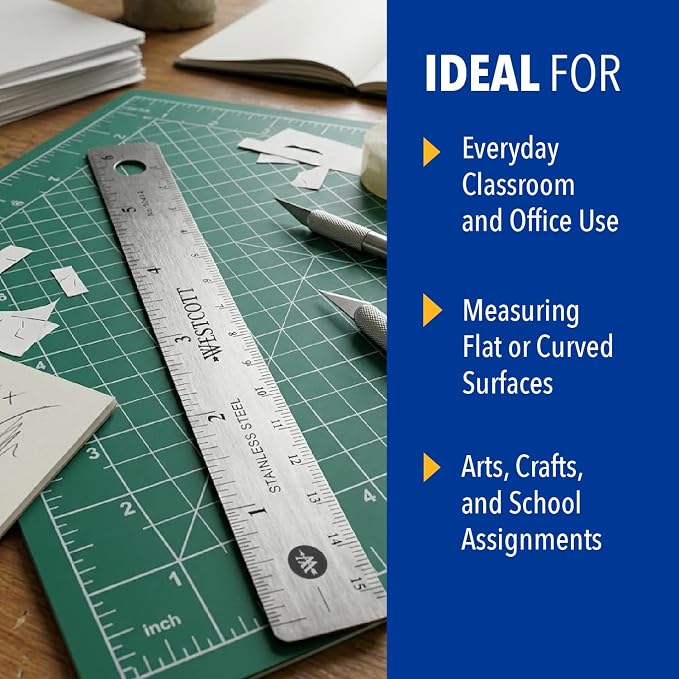 Westcott Stainless Steel Ruler Set - Image 4