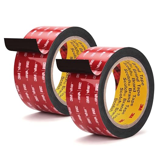 3M 5925 Double Sided Tape, 2 in x 16.4 ft Heavy Duty Foam Tape, 2 Pack | 0.025 by Rvhouse