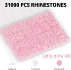 33000Pcs Pink Rhinestones for Bedazzling, 6mm Light Pink Flatback Gems - Image 3