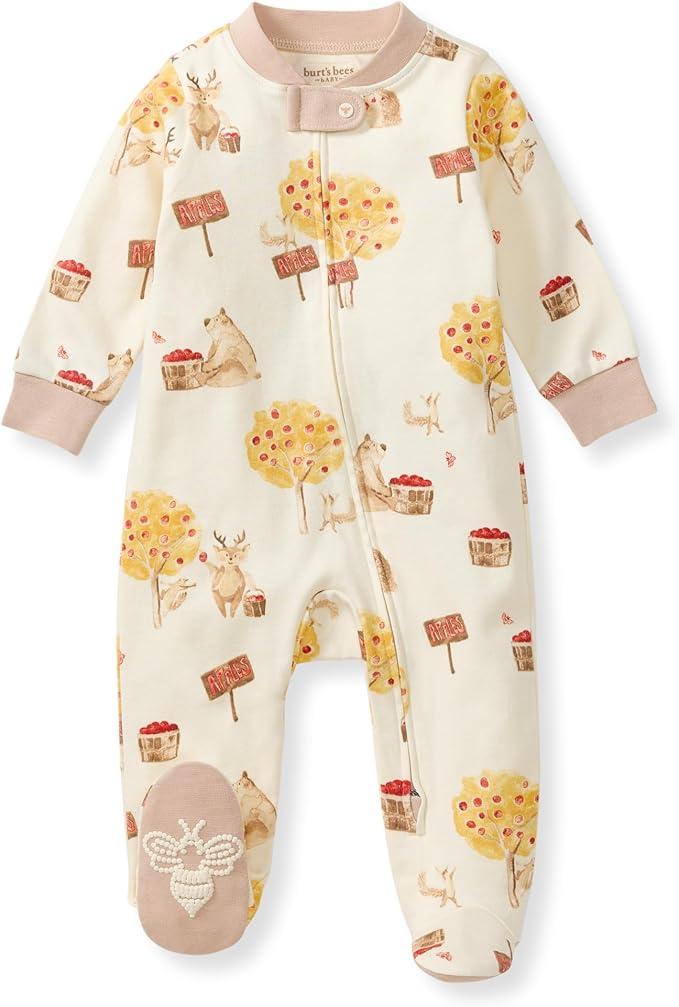 Burt’s Bees Baby Boys' One-Piece Sleep and Play 100% Organic Cotton PJs