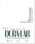 Grafix Dura-Lar 0.007" Film, Ultra Clear, Glossy 8.5"x11", Mylar/Acetate by Grafix
