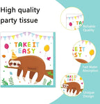 40Pcs Sloth Birthday Party Decorations Supplies Set - Image 4