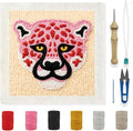 INFUNLY Punch Needle Frame Kits Pink Leopard Punch Needle Embroidery Set by INFUNLY