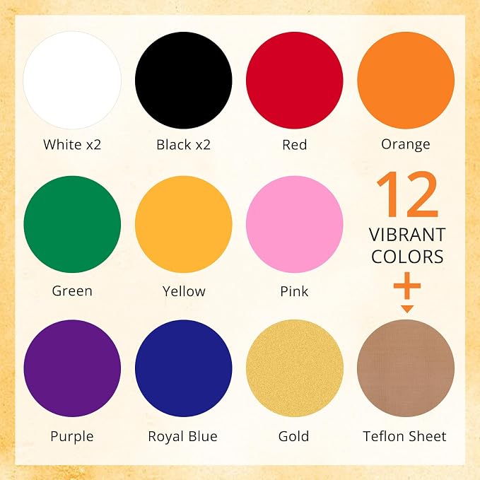 HTVRONT HTV Heat Transfer Vinyl -13 Pack HTV Vinyl Sheets | 12" x 10" Iron on - Image 5