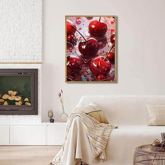 Pink Diamond Art Kits for Adults, Cherry Diamond Painting 12x16 Inch | Full - Image 5