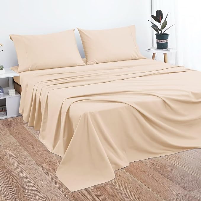 2-Pack Cotton Full Flat Sheet Only, 600 Thread Count 100% Egyptian Cotton Top - Image 7