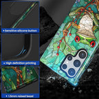 for Samsung Galaxy S23 Ultra Case, Frog Stained Glass Pattern Glossy 2 in 1 - Image 3