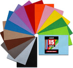 XSEINO 15PCS 8" x 12" 1.4 mm Thick Soft Felt Sheets, 15 Assorted Multicolour - Image 8